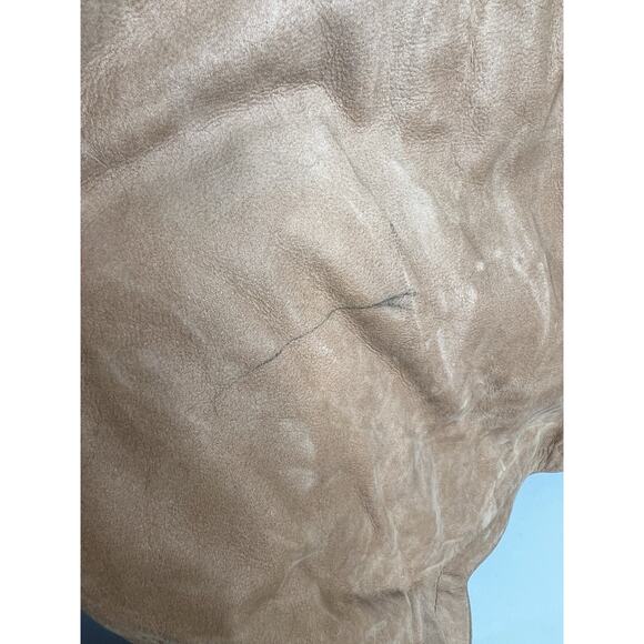 Vintage Merit Awards Genuine Leather Tan & Green Jacket Men’s Size XL - Picture 11 of 14